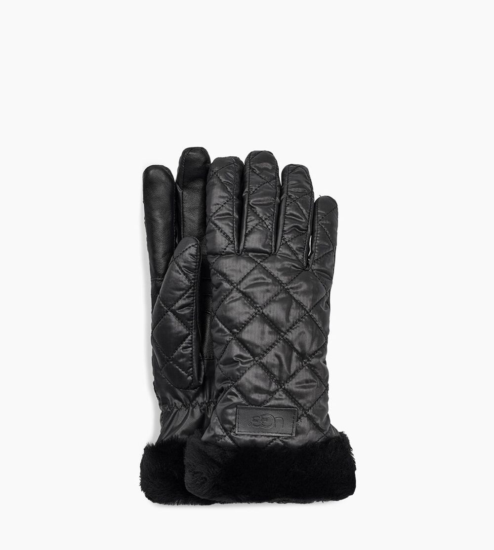 Ugg Quilted Performance - Womens Gloves - Black - NZ (9384AZUDV)